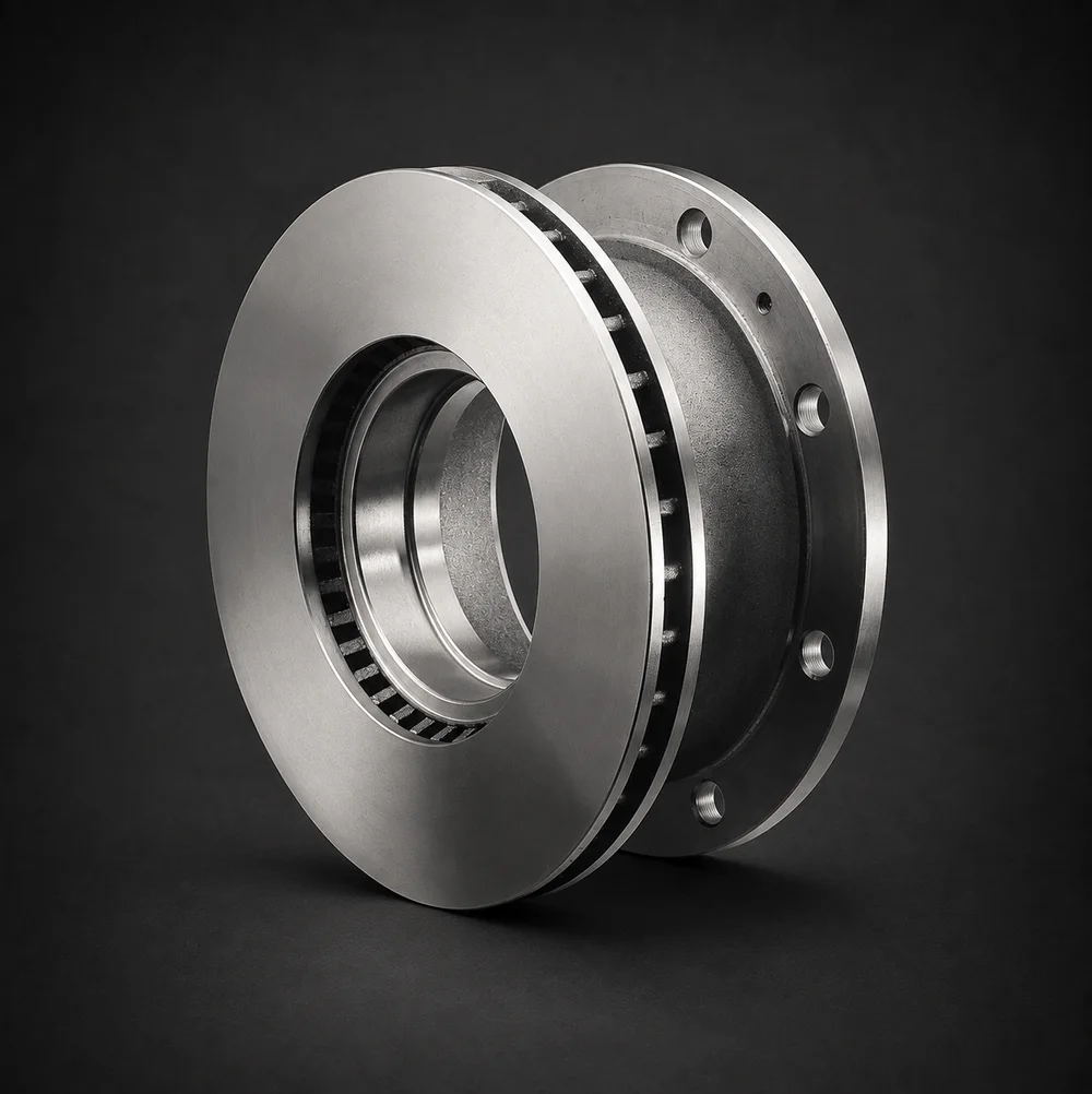 Torqen England brake disc, studio photograph